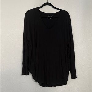 Time and Tru Black Long Sleeve Women's Top